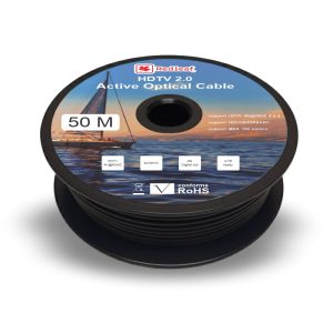 HDMIFO50- CABLE FIBRA OPTICA HDMI REDLEAF HDMIFO50,  50 MTS , V2.0 - 4K@60HZ , 4:4:4