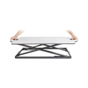 ESTACION TRABAJO ERGONOMICA REDLEAF SSDW-03, SIT-STAND SUPER-DELGADA, Repisa: 54x79.5 cms,  Color Bl