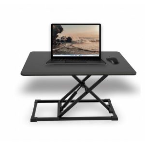ESTACION TRABAJO ERGONOMICA REDLEAF SSDW-04N, SIT-STAND SUPER-DELGADA, 50x75 cms, Color Negro